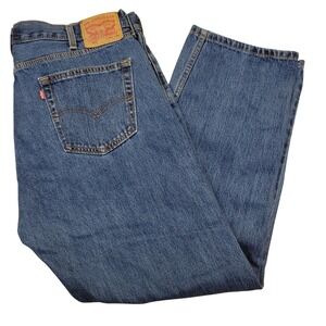 Levi's 505 Jeans Mens 40x30 Blue Denim‎ Straight Fit Casual